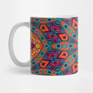 World Mandala kaleidoscope Tile Mug